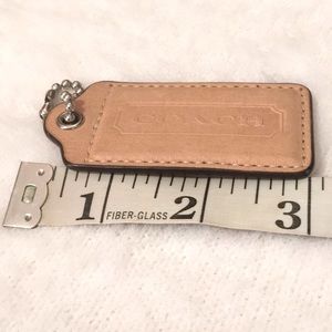 π₯Coach XXL Tan Bag Hang Tag Fob Keychain NEW!!!π